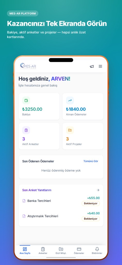 Kazancınızı tek ekranda görün